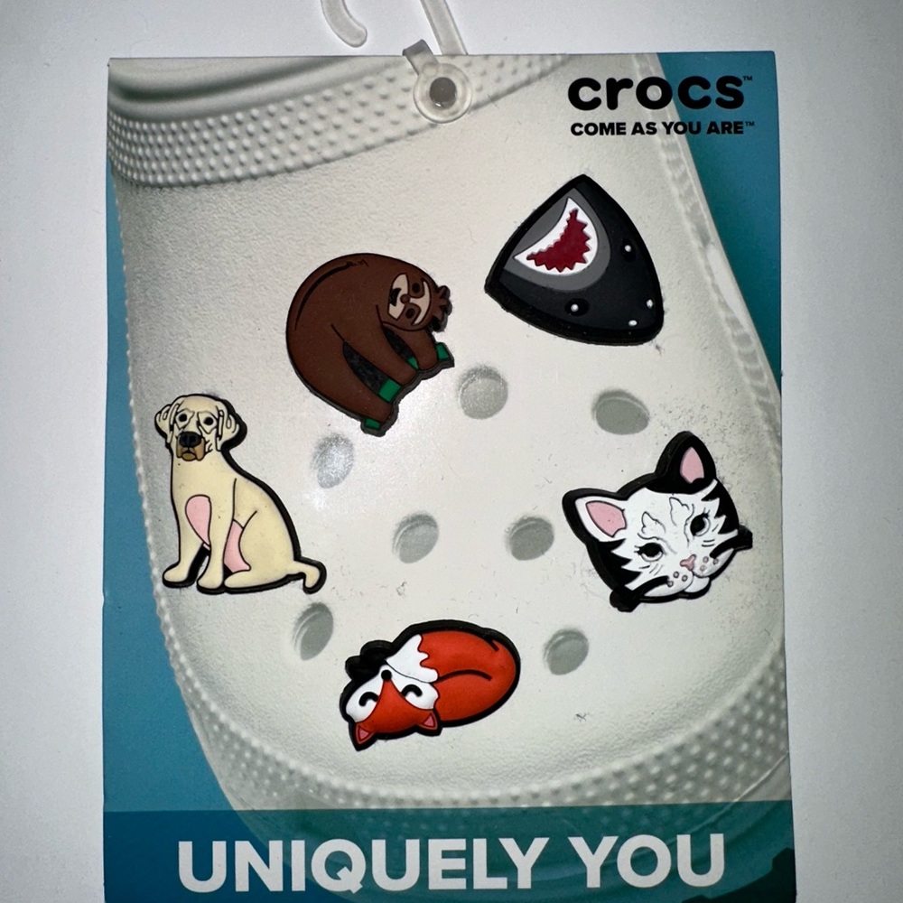CROCS Pet Jibbitz Charms - Brown, Black, White